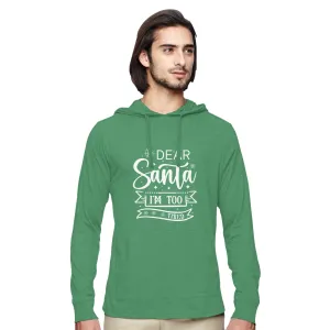 Dear Santa, I'm Too Tired | Eco Blend Long-Sleeve Pullover Hoodie