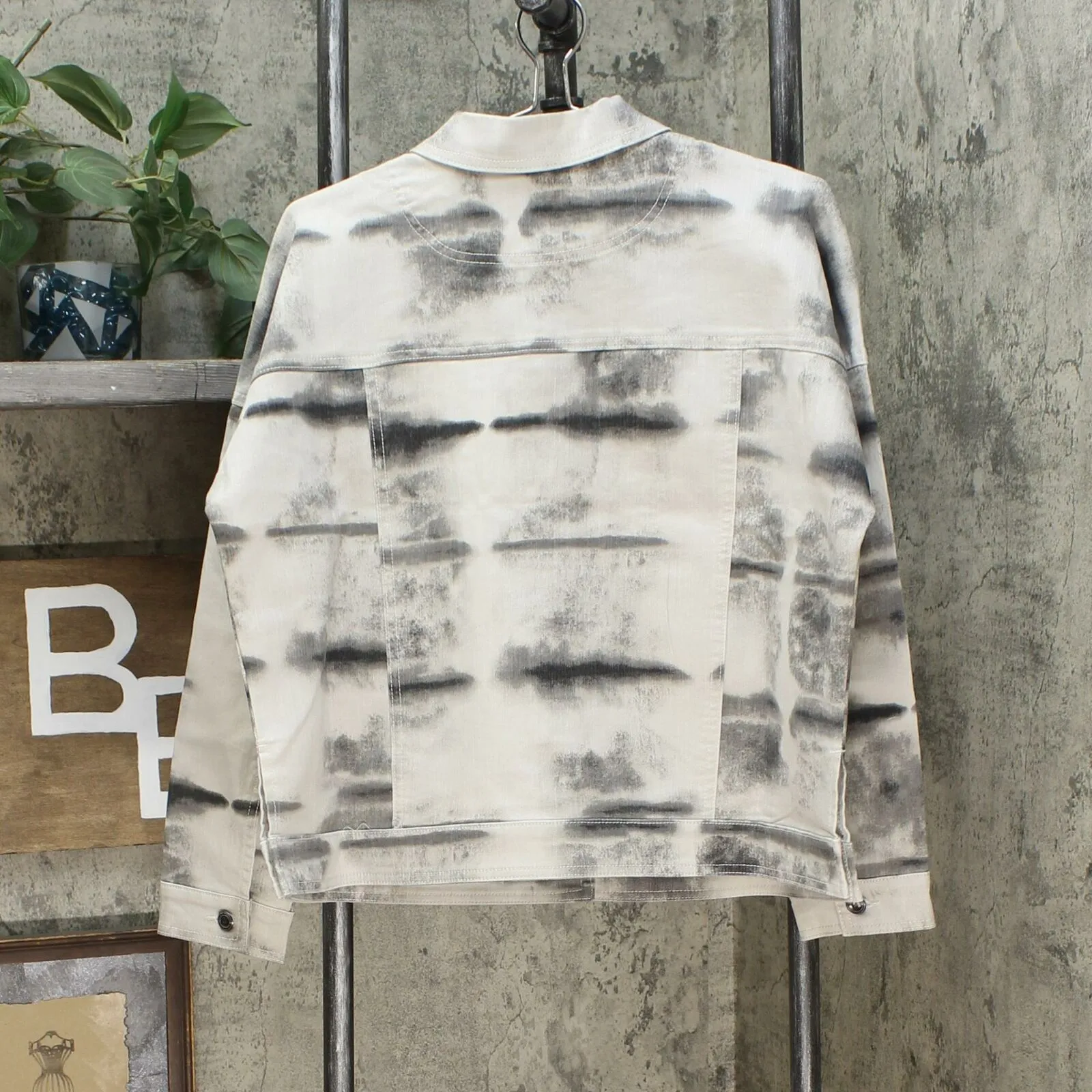 DG2 by Diane Gilman Women's Tie Dye Woven Boxy Jacket