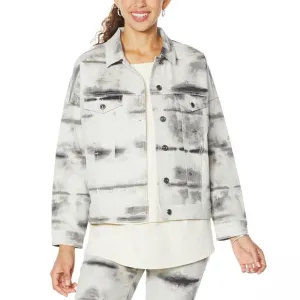 DG2 by Diane Gilman Women's Tie Dye Woven Boxy Jacket