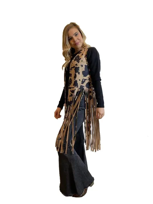 Fashion Express Women's Cow Print Vest