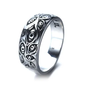 Fashion popular men's women's universal ring exquisite retro punk eye of revenge demon eye party birthday gift jewelry wholesale