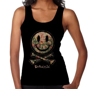 Fatboy Slim Floral Smiley And Crossbones Women's Vest