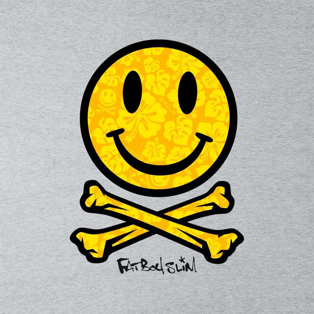 Fatboy Slim Flower Pattern Smiley And Crossbones Women's Vest