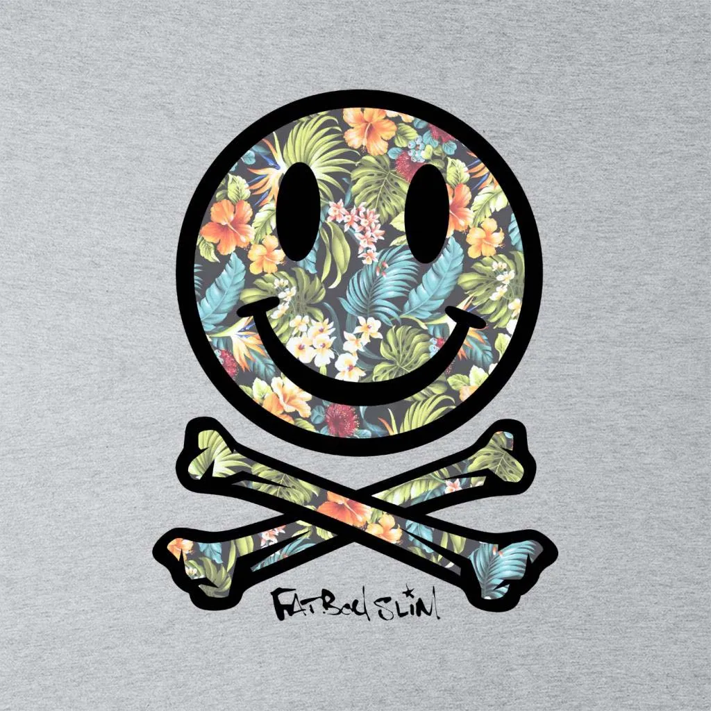 Fatboy Slim Tropical Floral Smiley And Crossbones Women's Vest