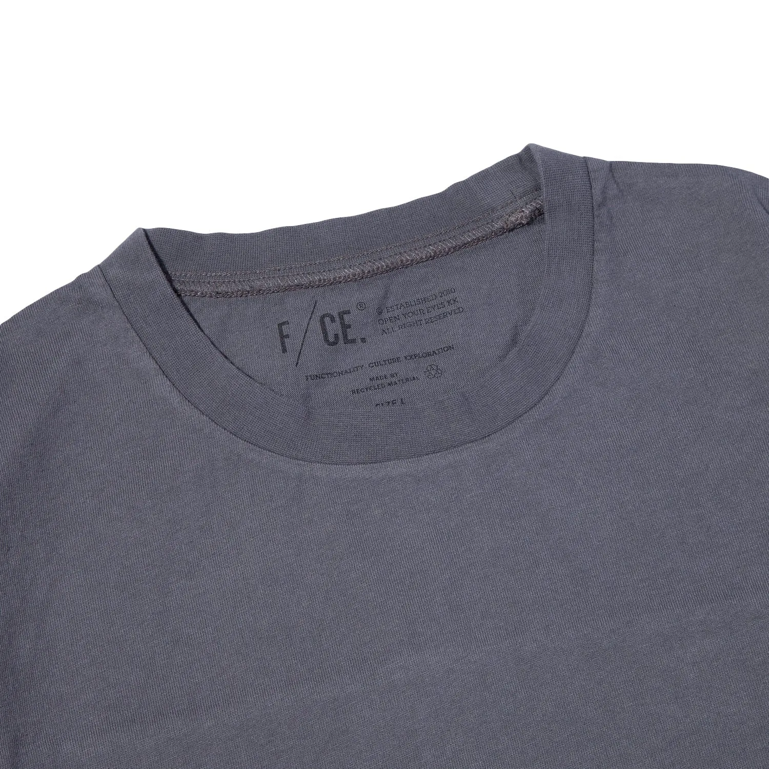 F/CE Men Natural Pigment Oversized Tee Charcoal