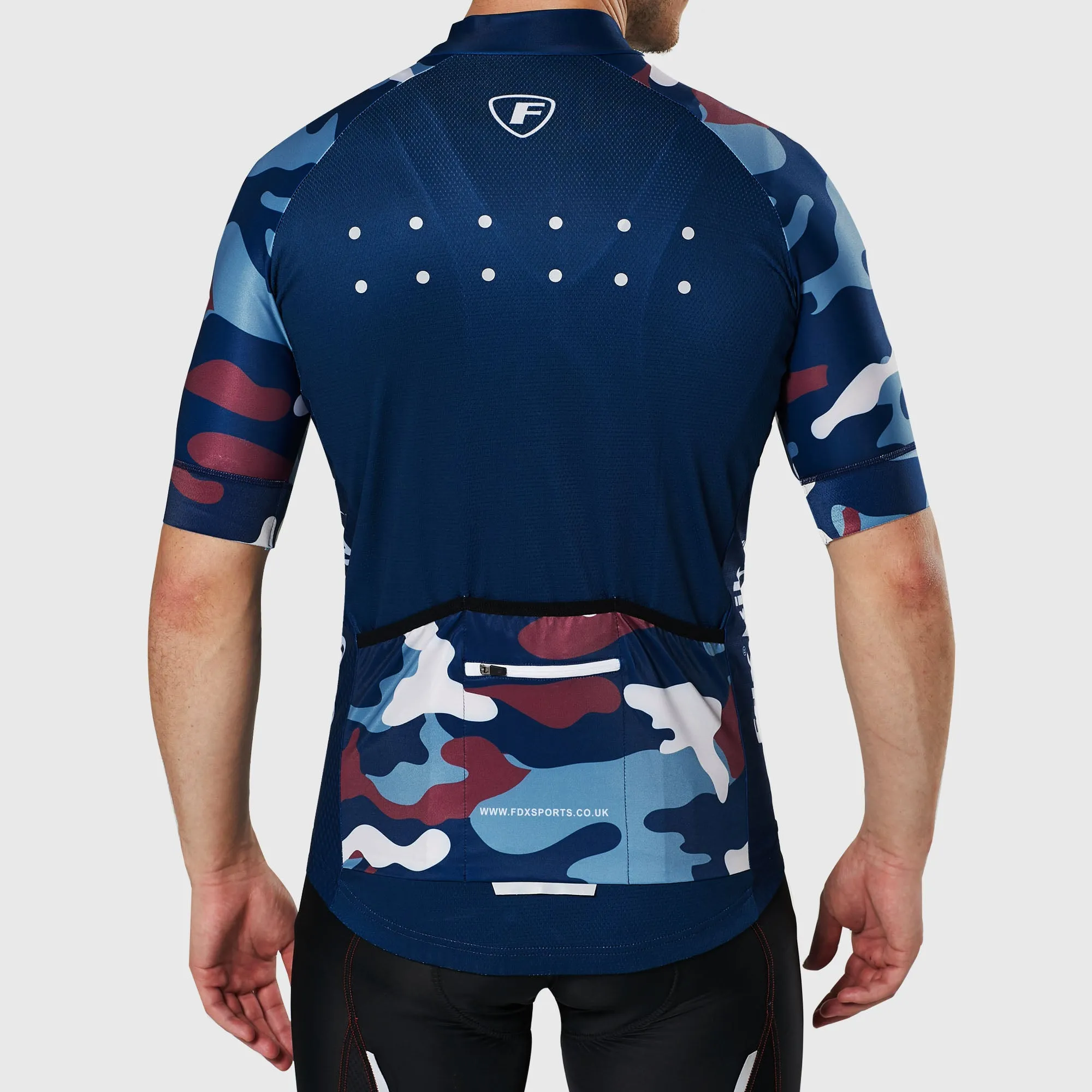 Fdx Camouflage Blue Men's & Boy's Short Sleeve Summer Cycling Jersey
