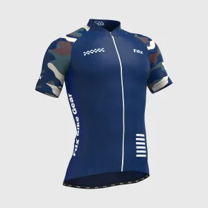Fdx Camouflage Blue Men's & Boy's Short Sleeve Summer Cycling Jersey