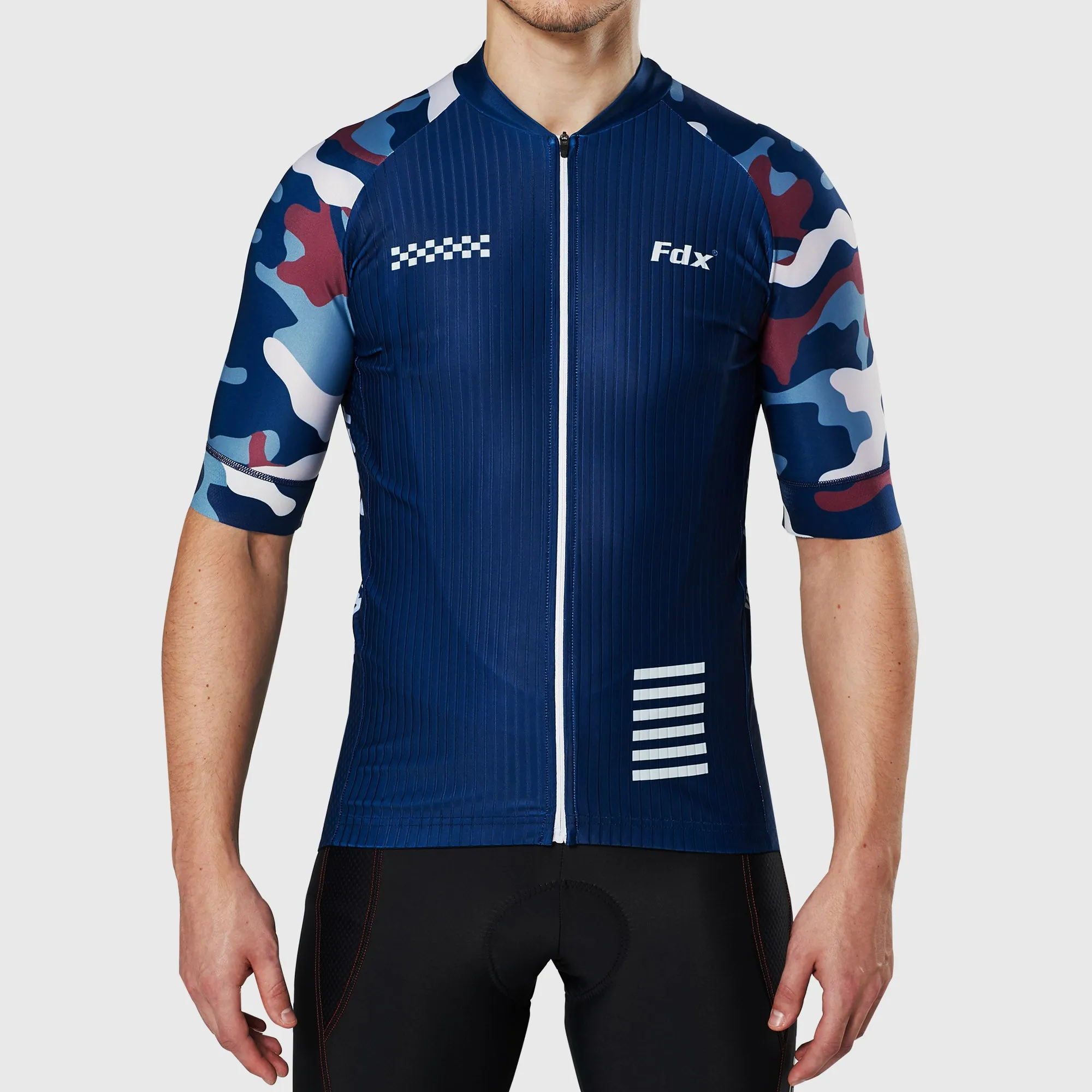 Fdx Camouflage Blue Men's & Boy's Short Sleeve Summer Cycling Jersey