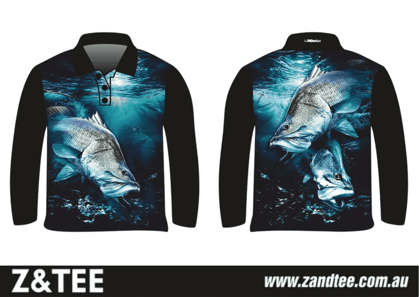 Fishing | Black Barramundi Fishing Shirt ★Pre-Order★