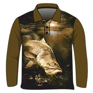 Fishing | Blackout Barramundi Gold Fishing Shirt ★Pre-Order★