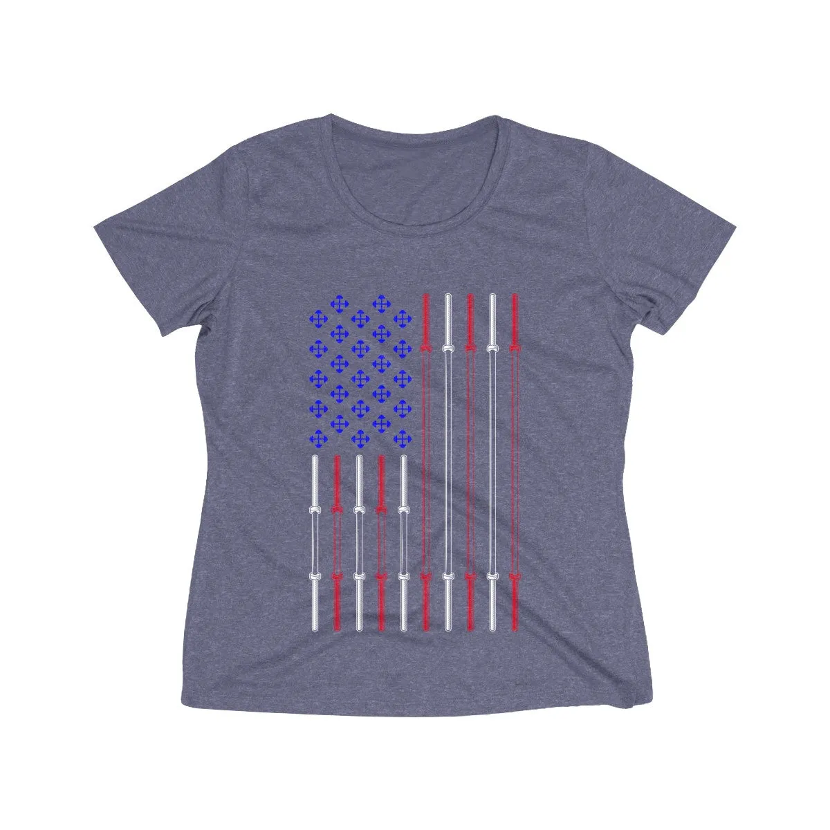 Fitness Flag | Women's Heather Wicking Tee