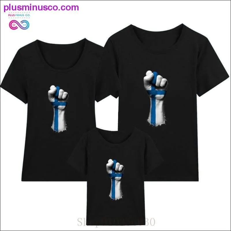 Flag of Finland on a Raised Clenched Fist family matching