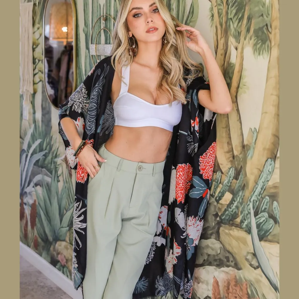 Floral California Summer Kimono