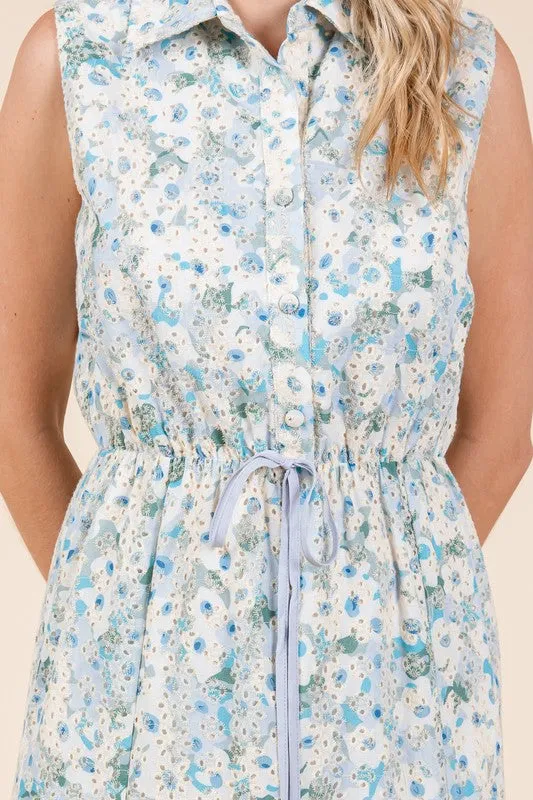 Floral Eyelet Midi Sundress