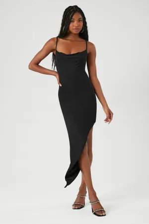 Forever 21 Asymmetrical Sequined Midi Dress, Black