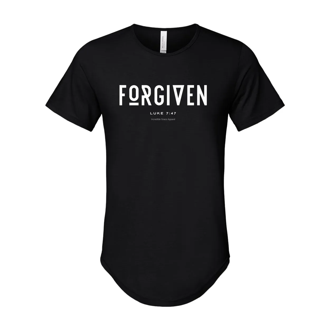 FORGIVEN Curved Hem T-Shirt