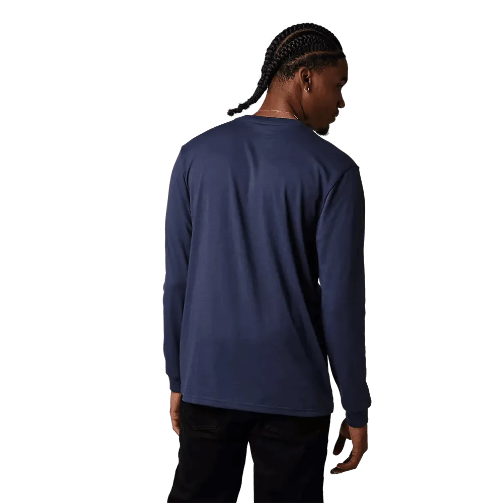 Fox Pinnacle Long Sleeve Tech Tee Heather Deep Cobalt