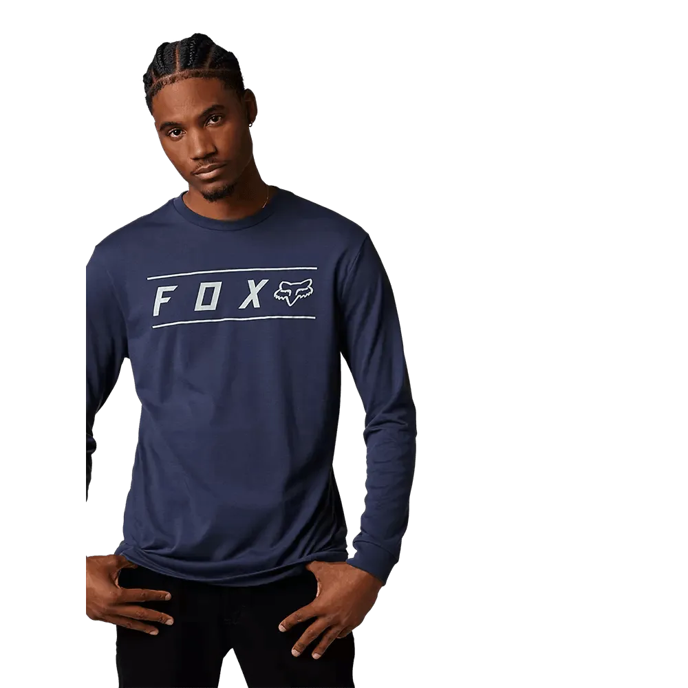 Fox Pinnacle Long Sleeve Tech Tee Heather Deep Cobalt
