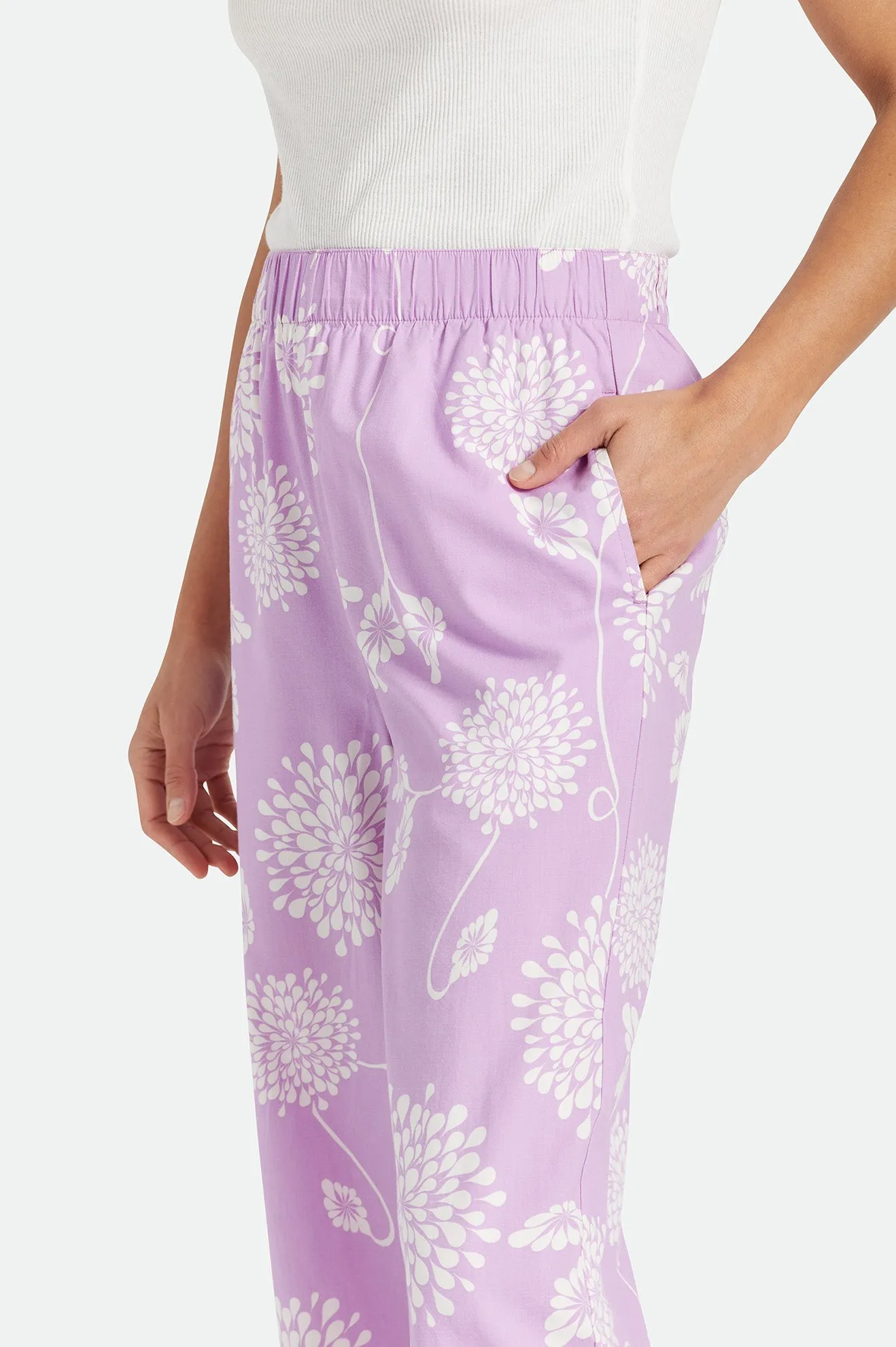 Garden Floral Crop Pant - Dove