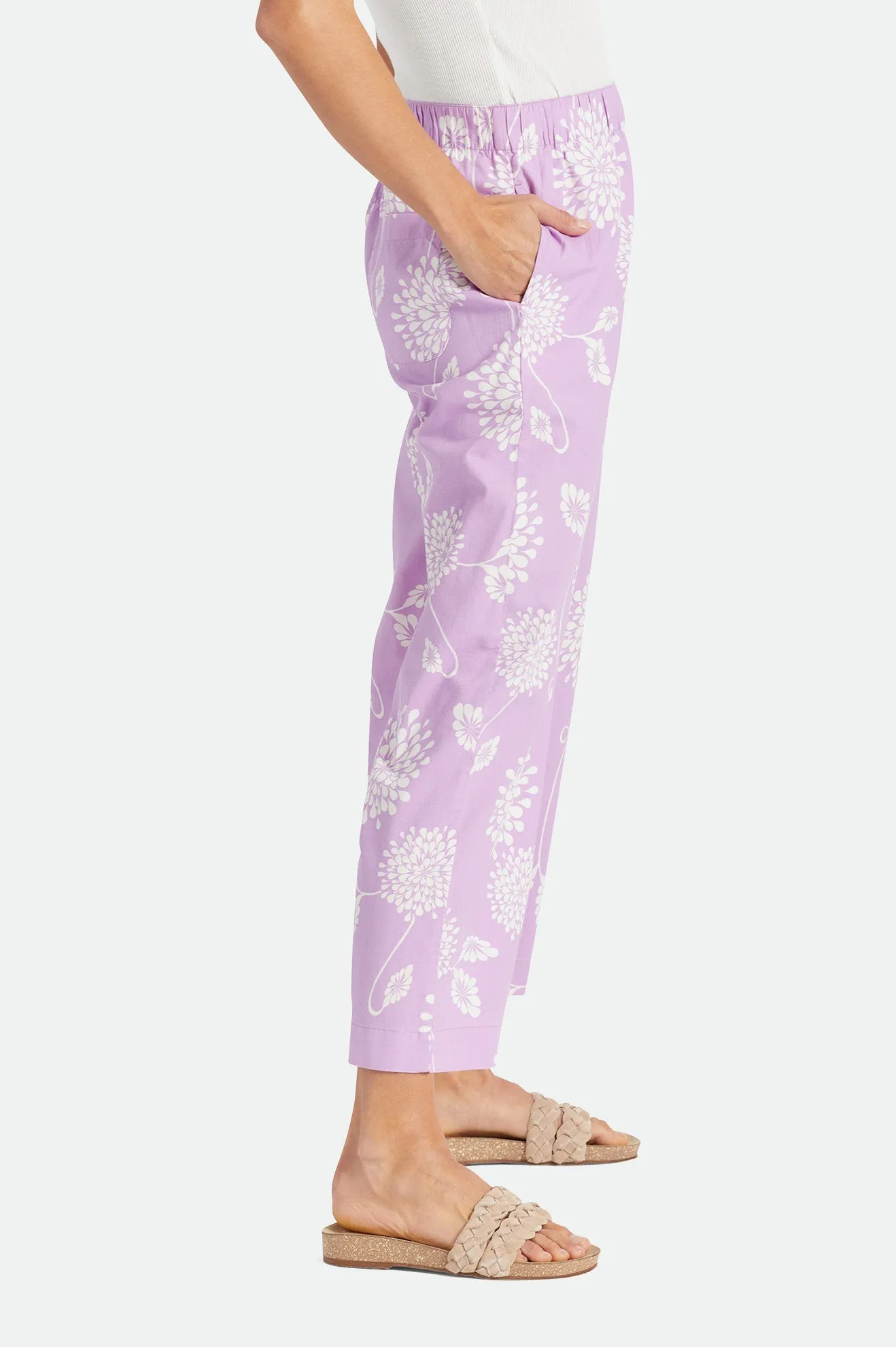 Garden Floral Crop Pant - Dove