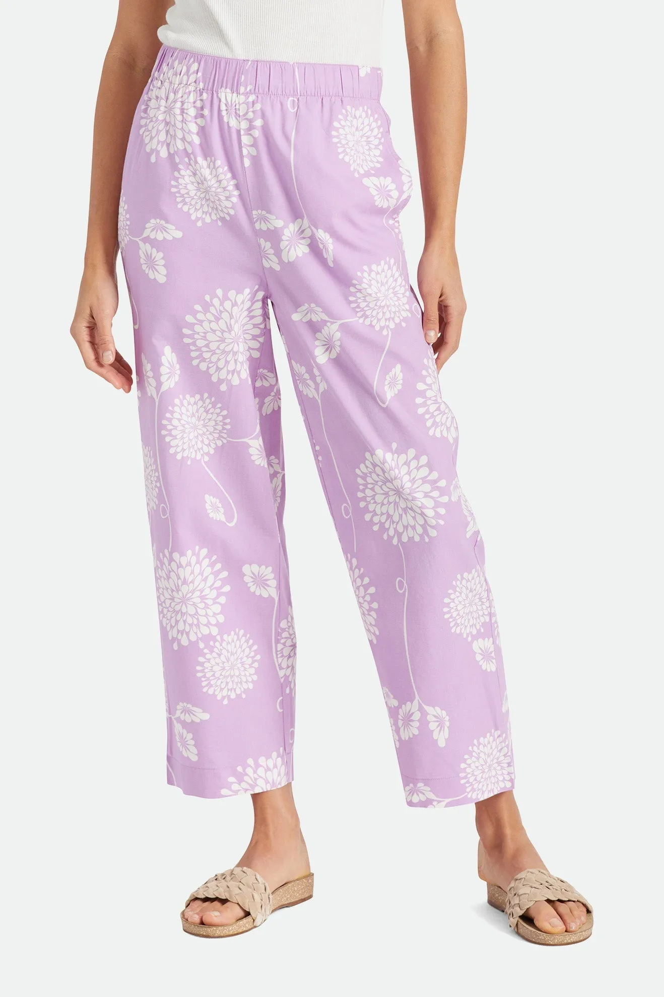 Garden Floral Crop Pant - Dove