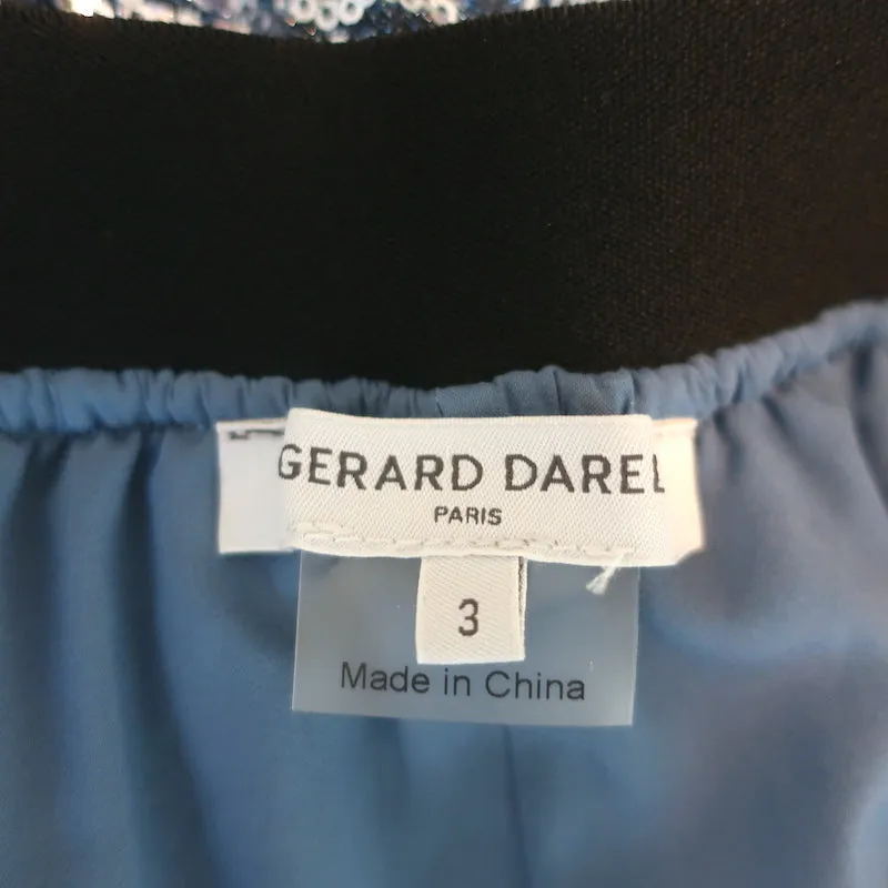 Gerard Darel Beth Sequined Pleated Midi Skirt Blue Ombre Size 3