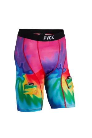 Girl's Compression Pelvic Protector Short - Tie Dye