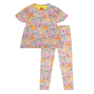 Girls Lilac Mermaid Legging Set