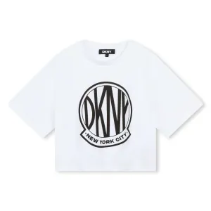 Girls White Logo Top