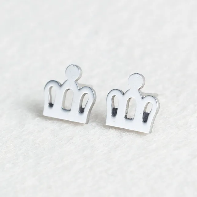 Golden and Silver Stainless Steel Minimalist Earrings for Women Trendy Stars Animal Cat Korean Stud Earrings Fashion Jewelry