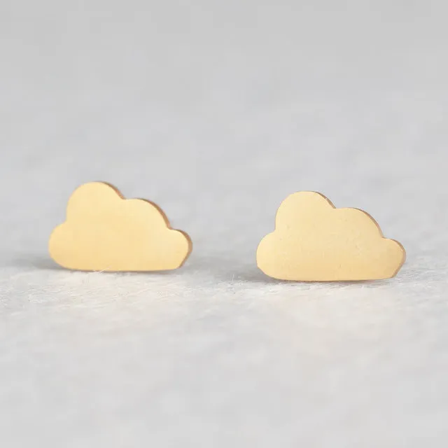 Golden and Silver Stainless Steel Minimalist Earrings for Women Trendy Stars Animal Cat Korean Stud Earrings Fashion Jewelry
