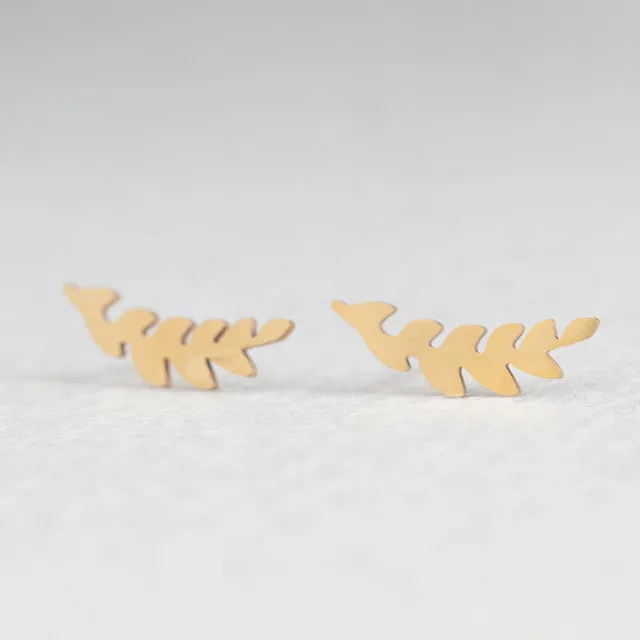 Golden and Silver Stainless Steel Minimalist Earrings for Women Trendy Stars Animal Cat Korean Stud Earrings Fashion Jewelry