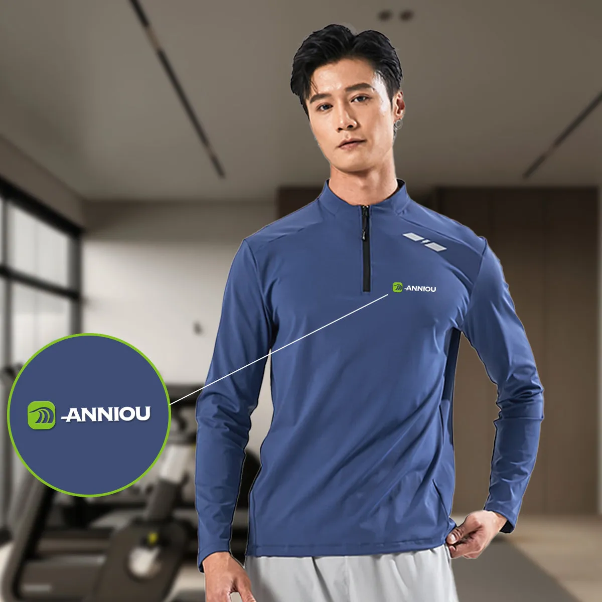 Half Stand Collar Sports Sweatshirt