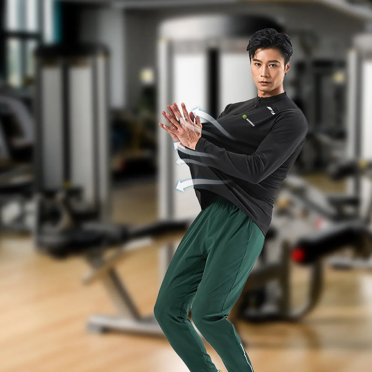 Half Stand Collar Sports Sweatshirt