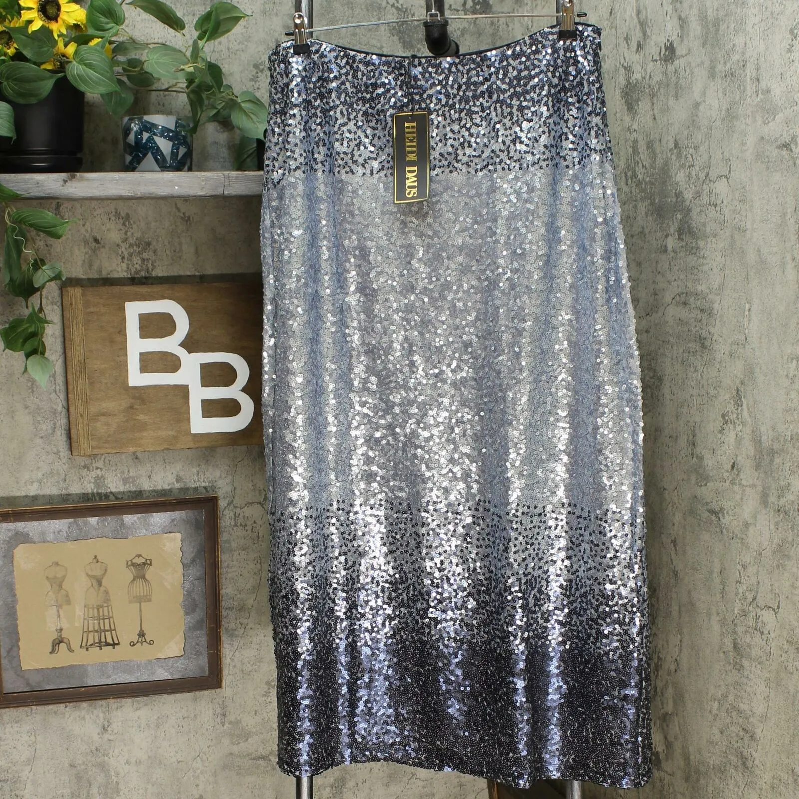 Heidi Daus Women's Plus Size Distinctive Glamour Sequin Maxi Skirt