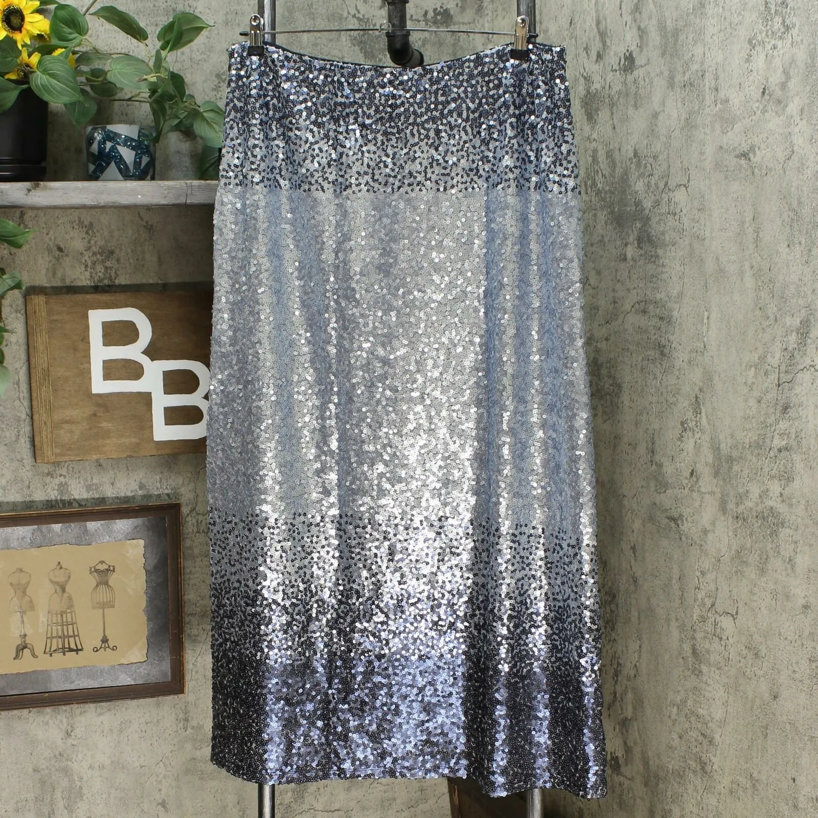 Heidi Daus Women's Plus Size Distinctive Glamour Sequin Maxi Skirt