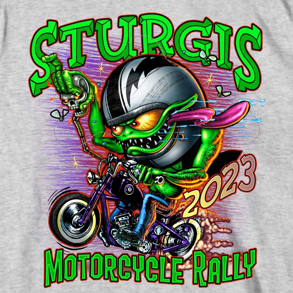 Hot Leathers SPB1080 Men’s Ash Sturgis 2023 Bobber Monster Short Sleeve T-Shirt
