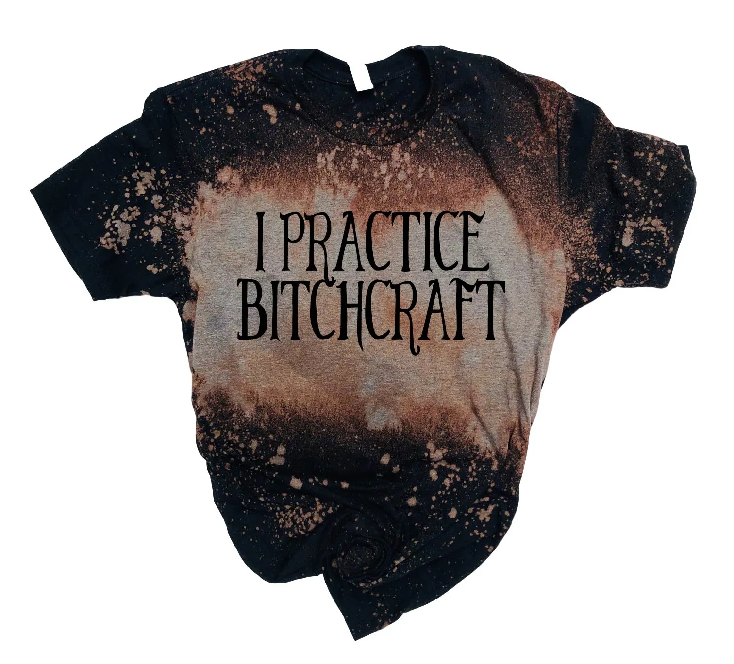 I Practice Bitchcraft Shirt | Halloween Bleached Out Tee | Unisex Crew