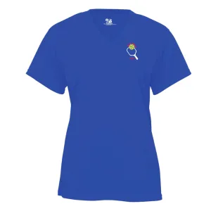 Jelly Donut Pickleball Ladies Performance Short Sleeve T-Shirt ** Paddle logo **
