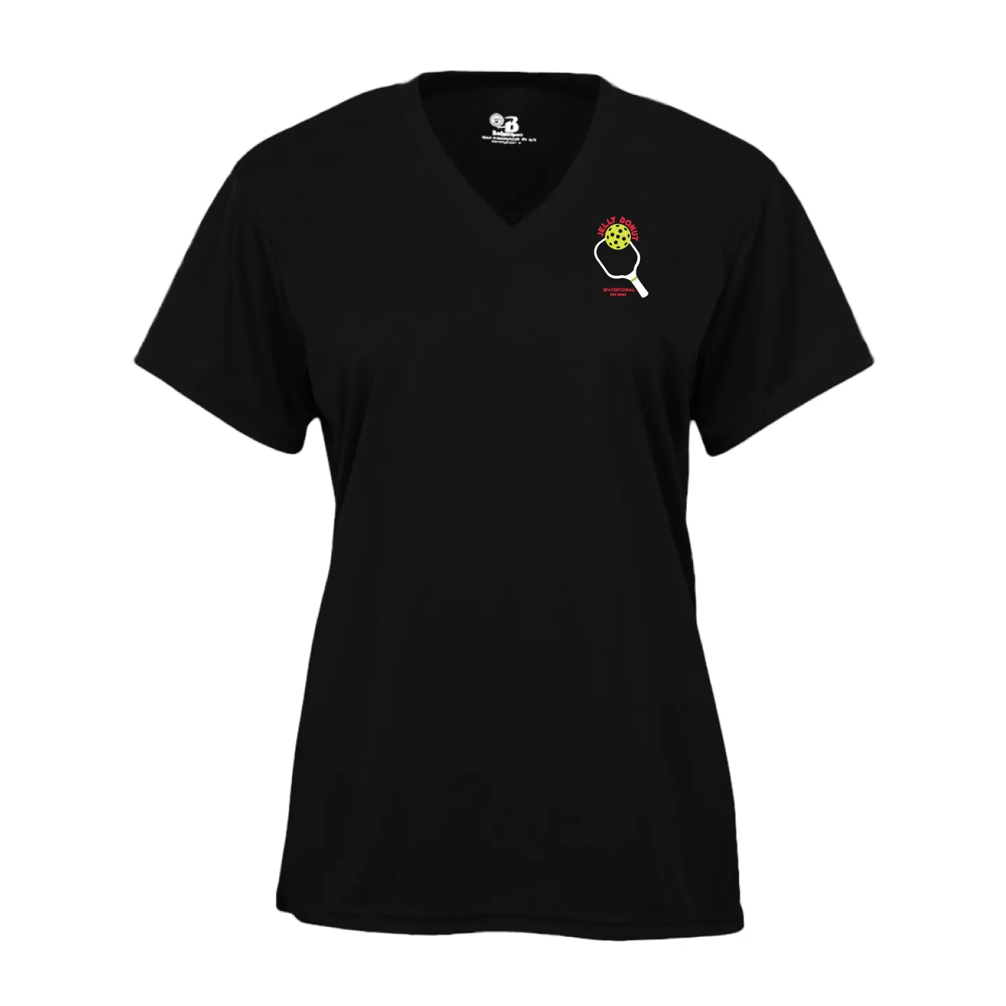 Jelly Donut Pickleball Ladies Performance Short Sleeve T-Shirt ** Paddle logo **