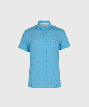 KANDINI Air Flow Printed Polo (Unisex) - Blue