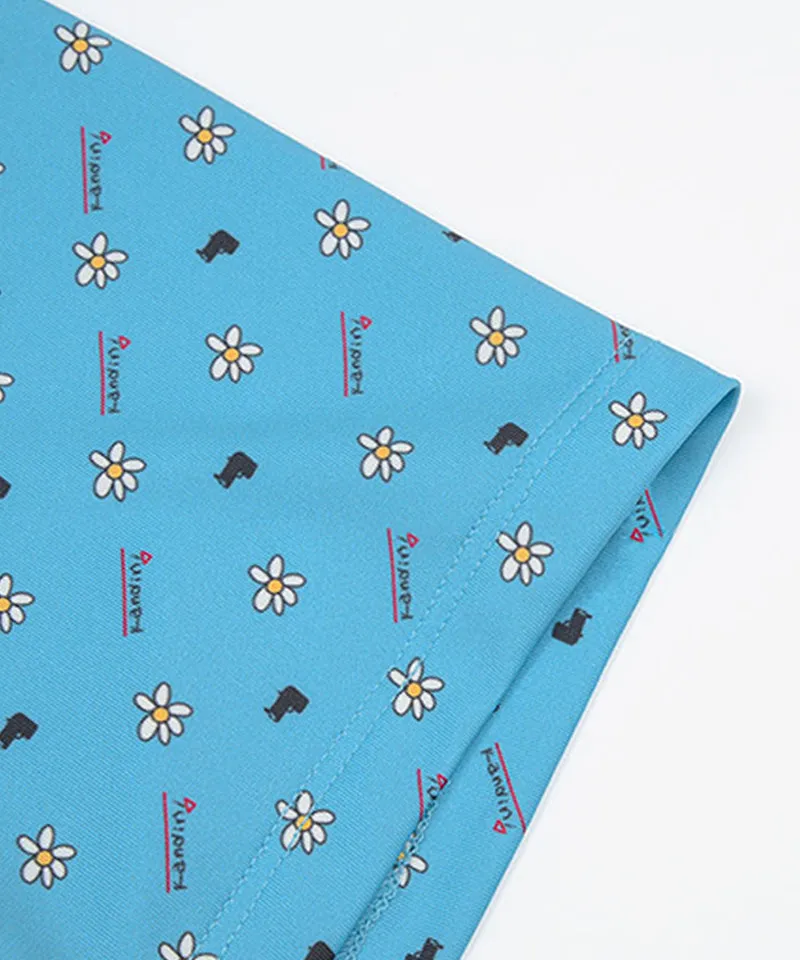 KANDINI Air Flow Printed Polo (Unisex) - Blue