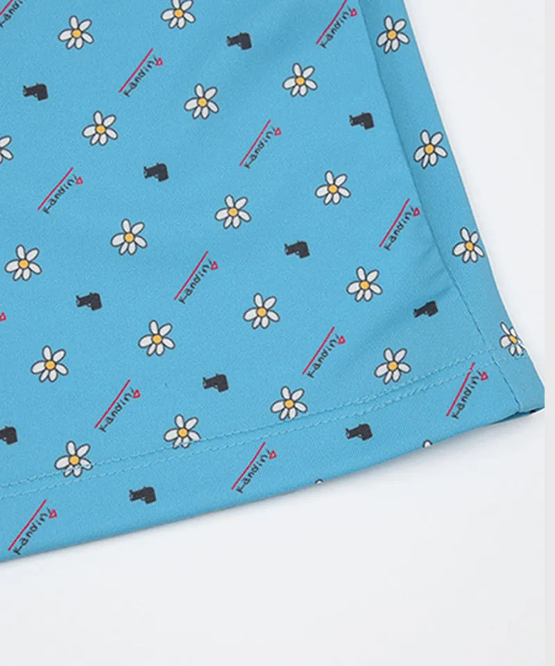KANDINI Air Flow Printed Polo (Unisex) - Blue
