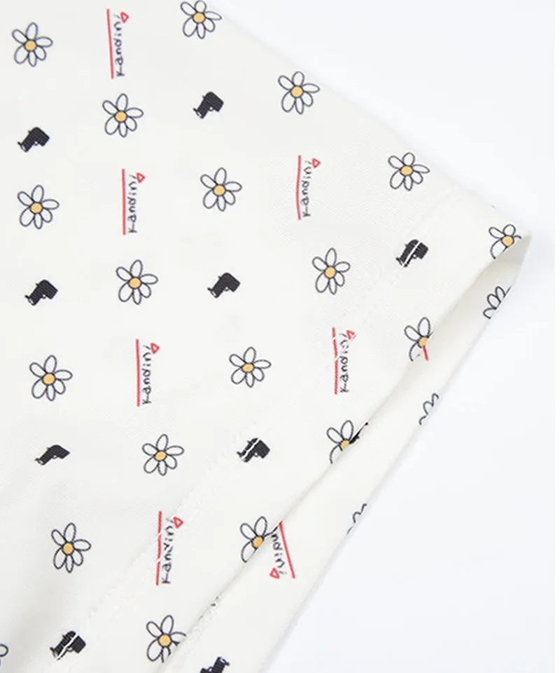 KANDINI Air Flow Printed Polo (Unisex) - Ivory