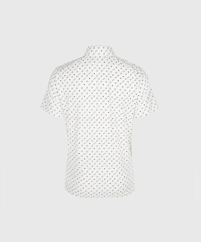 KANDINI Air Flow Printed Polo (Unisex) - Ivory