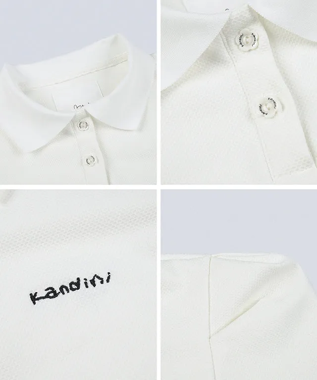 KANDINI Polo Shirts With Puff Sleeve / Short - White