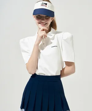 KANDINI Polo Shirts With Puff Sleeve / Short - White