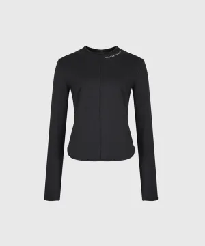 KANDINI Round Embroidered T-Shirt - Charcoal