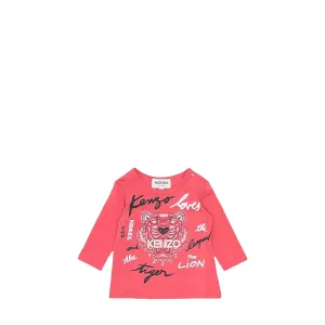Kenzo Kids Toddler's Tiger Print Logo Long Sleeve Shirt