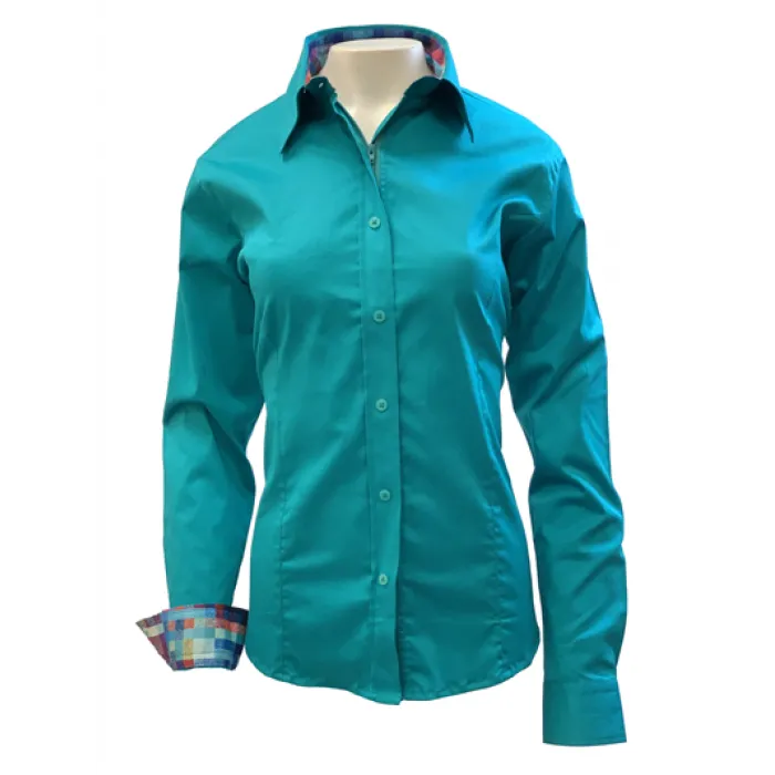 Ladies RHC Concealed Zipper w/Button Placket Western Show Shirt